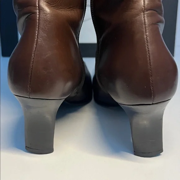 Casadei Brown Leather Knee- High Boots Women's Size:US  5.5 B - Picture 7 of 16